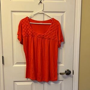 Lane Bryant Bold Orange Short Sleeve Tee